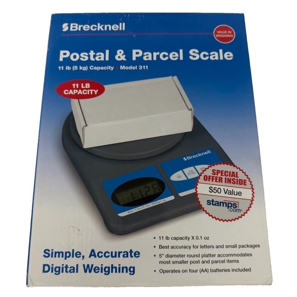 Brecknell 311 Model 311 6" Dia 11 lb Round Platform Postal/Shipping Scale New